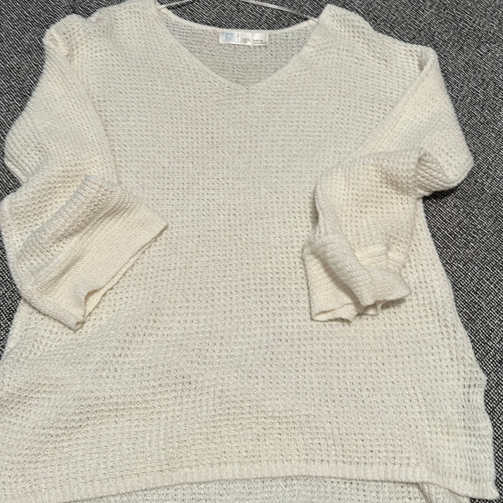 White sweater top
